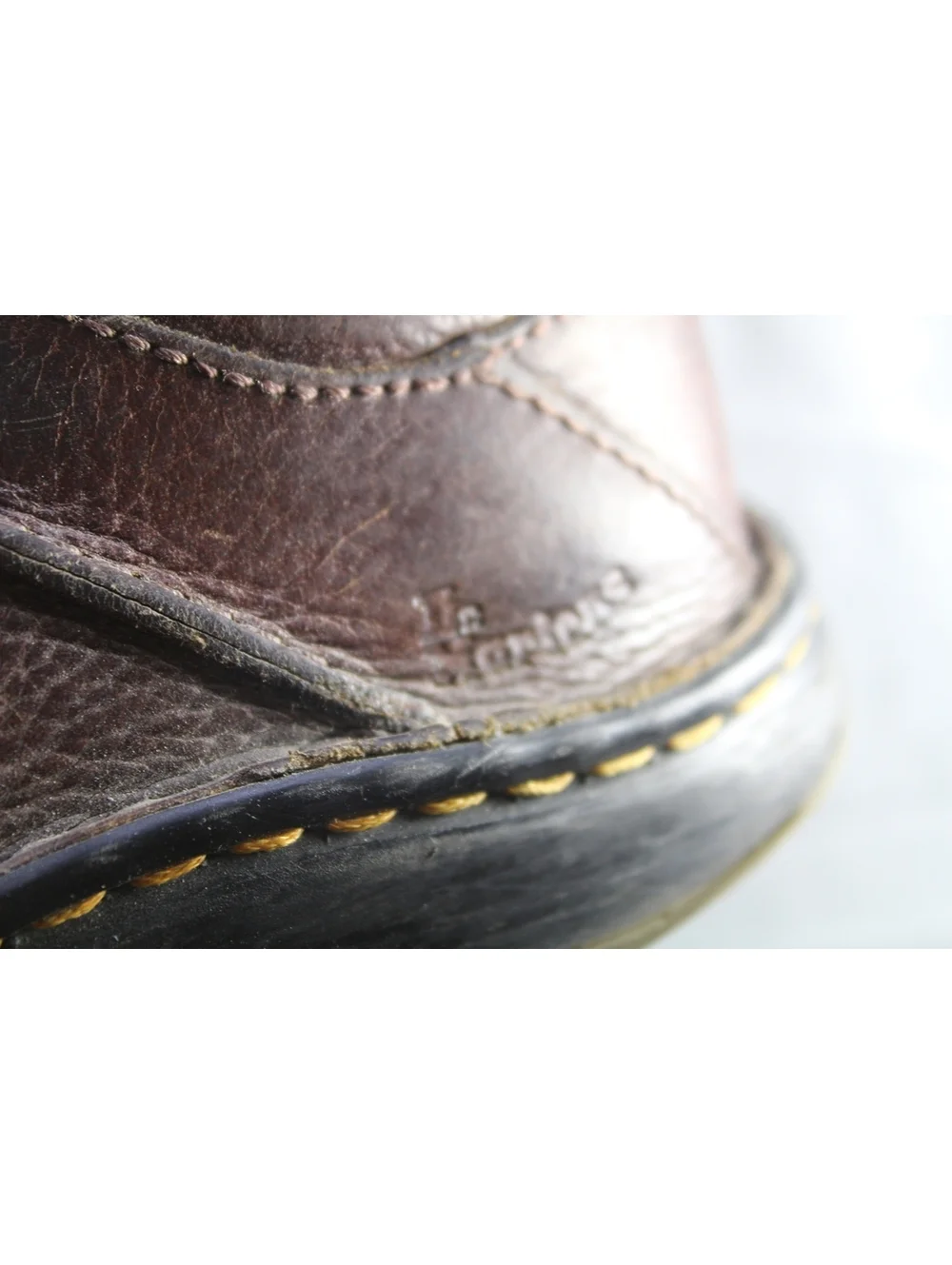 Vintage Dr. Martens 11194 Brown Pebbled Leather Oxford Shoes Boots Mens Size 11
